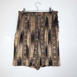 Vintage 90s Deadstock Funky Tribal High Waisted Shorts by Darlyn